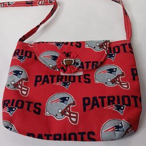Handmade New England Patriots NFL Football Helmet Purse Red Cross Body Small Bag